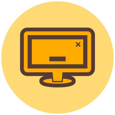 Bilgisayar. Web simgesi basit illüstrasyon