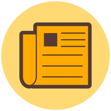 Gazete. Web simgesi basit illüstrasyon