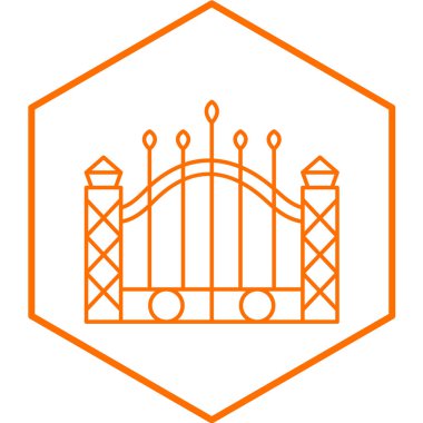 Geçit simgesinin vektör illüstrasyonu