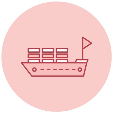 Gemi. Web simgesi basit illüstrasyon