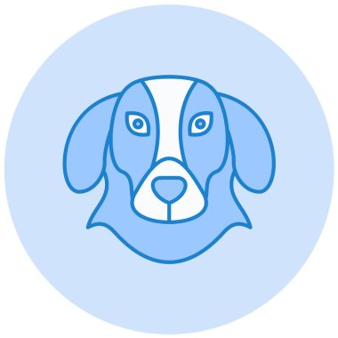 Köpek. Web simgesi basit illüstrasyon