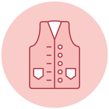 Yelek. Web simgesi basit illüstrasyon