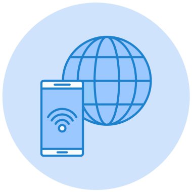 global ağ vektör simgesi modern basit tasarım