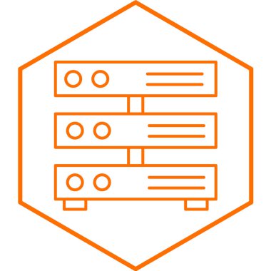 veri sunucu simgesi vektör illüstrasyonu