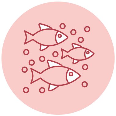 Balık. Web simgesi basit illüstrasyon