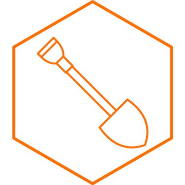 kürek simgesi vektör illüstrasyonu