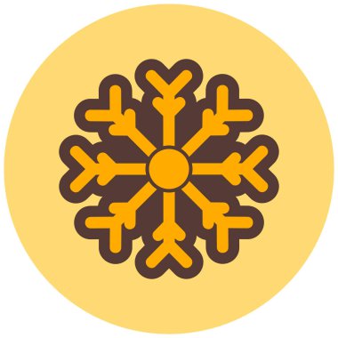 Kar tanesi. Web simgesi basit illüstrasyon