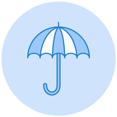 Şemsiye. Web simgesi basit illüstrasyon