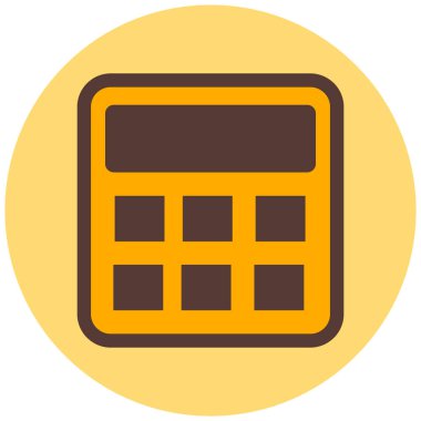 Hesap makinesi. Web simgesi basit illüstrasyon