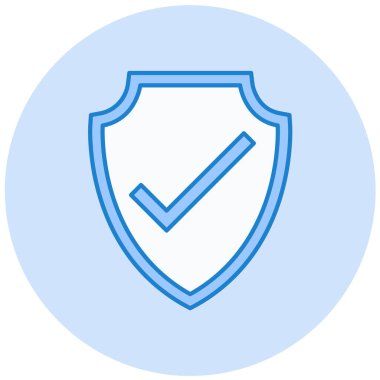 Kalkan. Web simgesi basit illüstrasyon