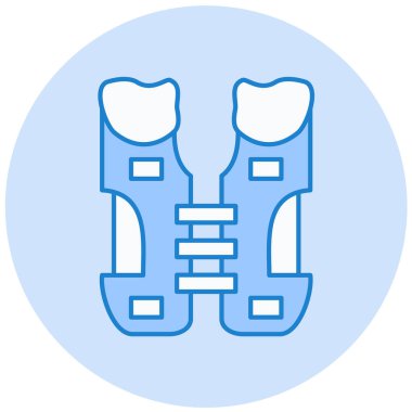 dalış yeleği düz simgesi