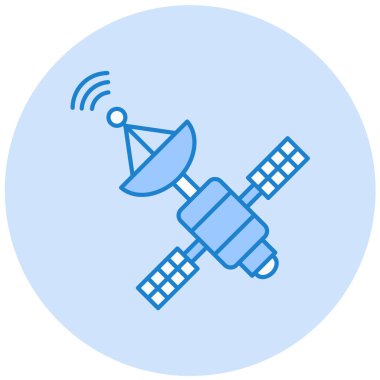 Uydu. Web simgesi basit illüstrasyon