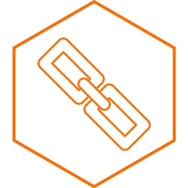 Basit bağ simgesi, vektör çizim