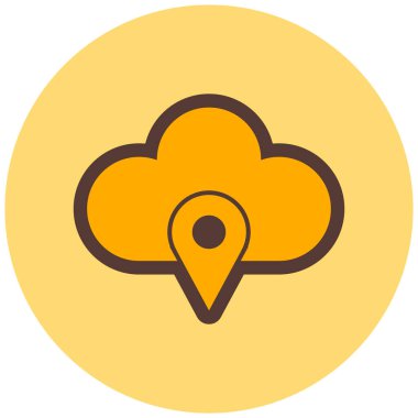 Bulut. Web simgesi basit tasarım