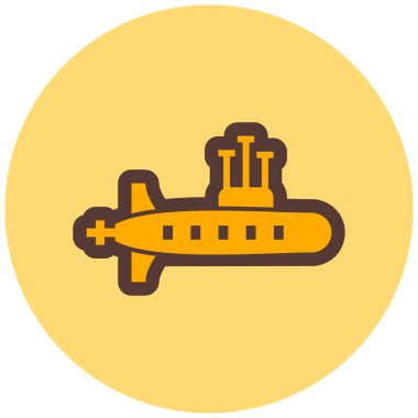 Denizaltı. Web simgesi basit illüstrasyon