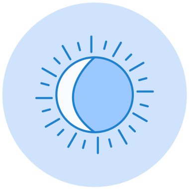 Güneş. Web simgesi basit illüstrasyon