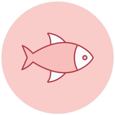 Balık. Web simgesi basit illüstrasyon