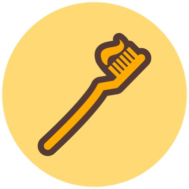 Diş fırçası. Web simgesi basit illüstrasyon