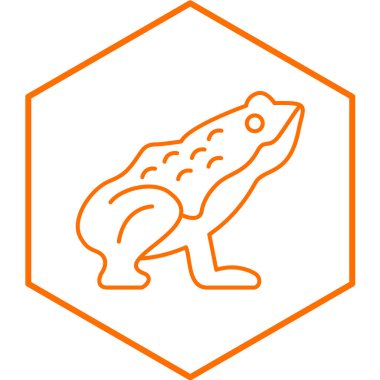 Kurbağa simgesinin vektör illüstrasyonu