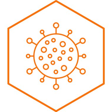 Covid-19 virüs ikon vektör çizimi