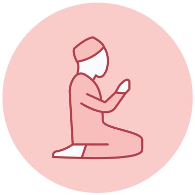 Dua et. Web simgesi basit illüstrasyon