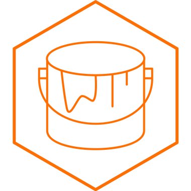 Boya kovası ikonu. vektör illüstrasyonu