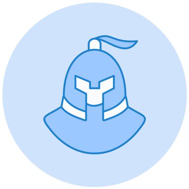 Miğfer. Web simgesi basit illüstrasyon