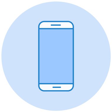 Cep telefonu simgesi, vektör illüstrasyonu