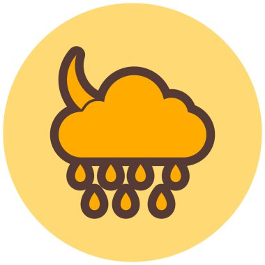 Yağmur. Web simgesi basit illüstrasyon