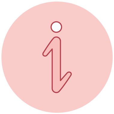 info vector flat color icon