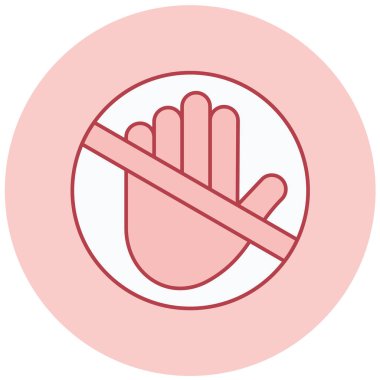 el durdurma simgesi vektör illüstrasyonu