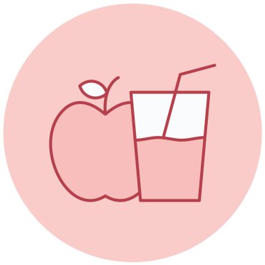 Elma suyu. Basit illüstrasyon