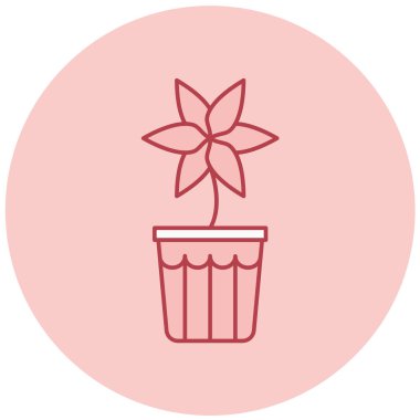 Çiçek. Web simgesi vektör illüstrasyonu