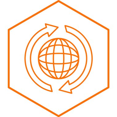 Dünya çapında simgenin vektör illüstrasyonu