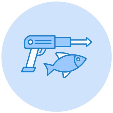 Balık tutmak. Web simgesi basit illüstrasyon