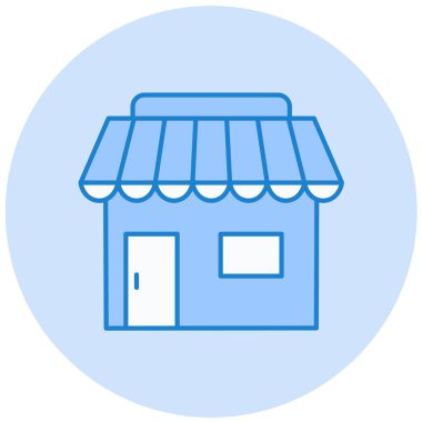 Dükkan. Web simgesi basit illüstrasyon