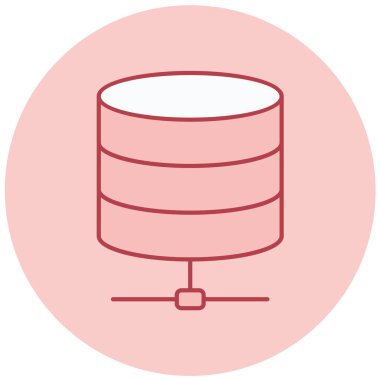 veritabanı. Web simgesi basit illüstrasyon