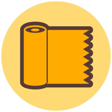 Kağıt havlu. Web simgesi basit illüstrasyon