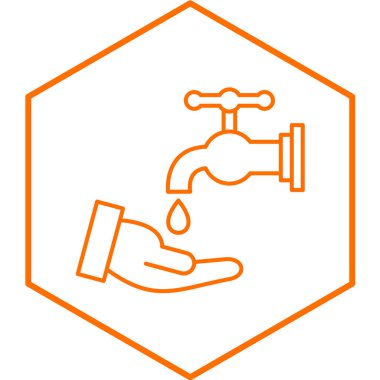 Abdest ikonu. vektör illüstrasyonu