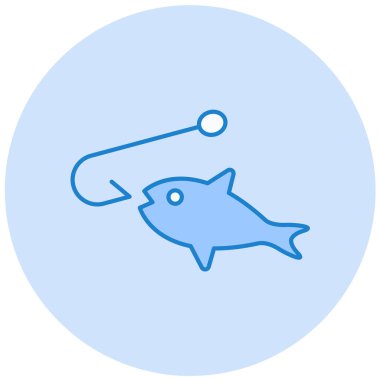 Balık. Web simgesi basit illüstrasyon