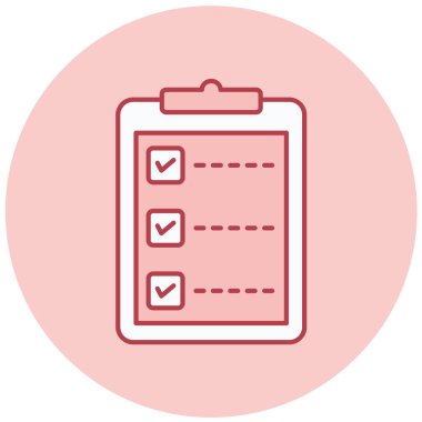 Kontrol listesi. Web simgesi basit illüstrasyon