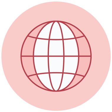 Küre. Web simgesi basit illüstrasyon