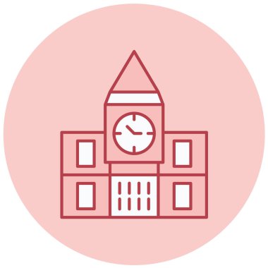 Bina. Web simgesi basit illüstrasyon