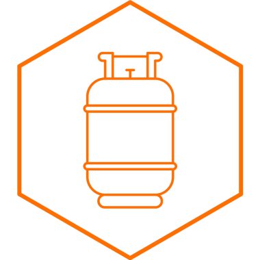 Gaz silindiri simgesi. vektör illüstrasyonu