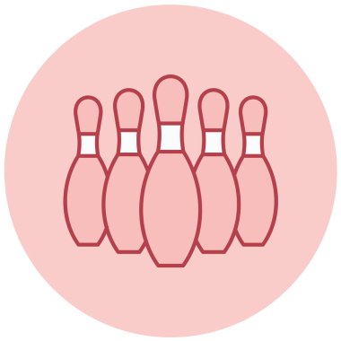 Bowling ikonu. Basit resimleme