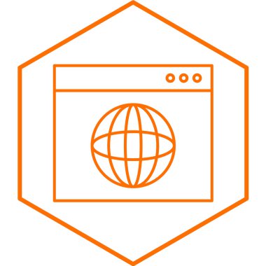 tarayıcı simgesi vektör illüstrasyonu