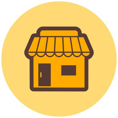 Dükkan. Web simgesi basit illüstrasyon