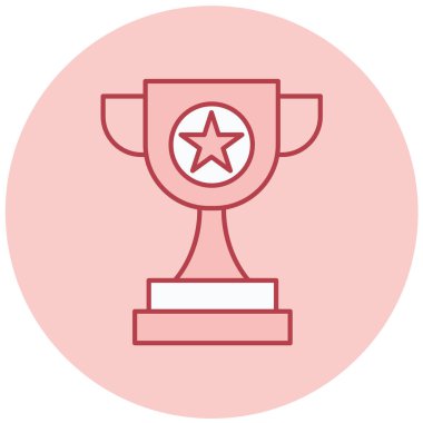 Kupa. Web simgesi basit illüstrasyon