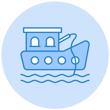 Gemi. Web simgesi basit illüstrasyon