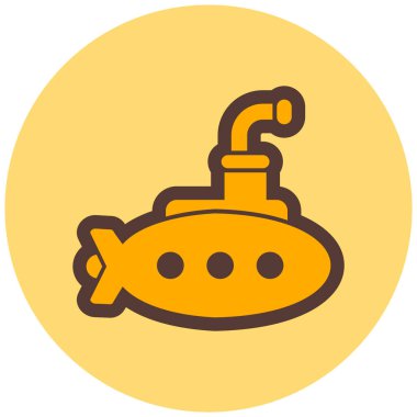 Denizaltı. Web simgesi basit illüstrasyon